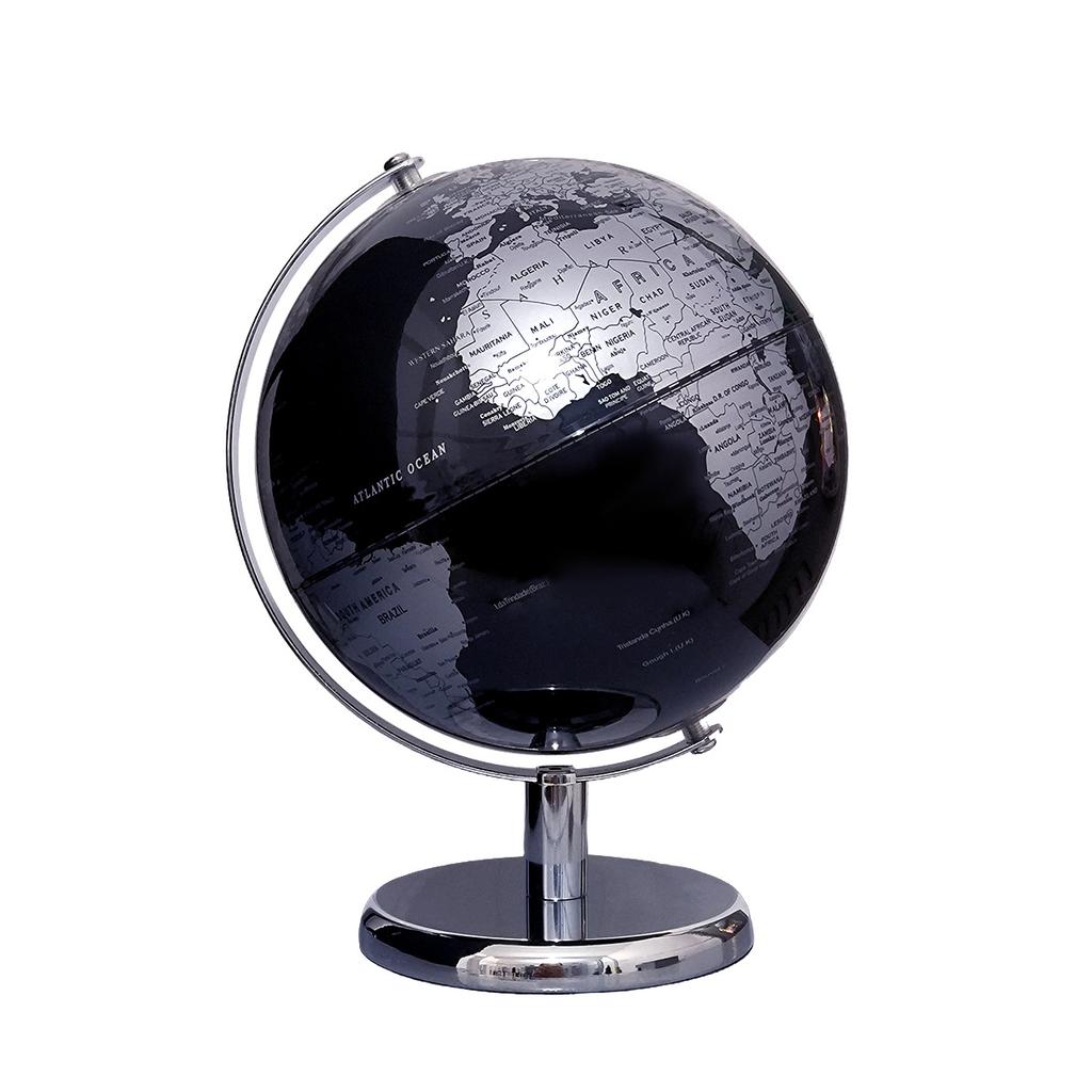 New 20/23cm Black Gold Rotating Globe British Home Office Decoration European Style Creative Handicraft Decoration Globe