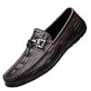 2025 Herren Mokassins aus Leder mit Krokodilmuster: Business Casual Vielseitige Schuhe mit weicher Sohle