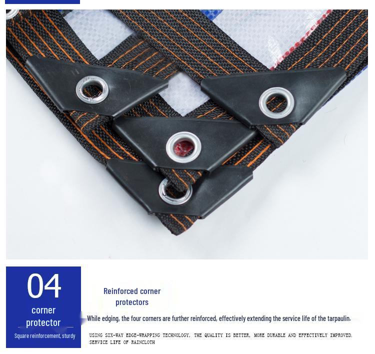 Three-Color Striped Waterproof Thickened Plastic Outdoor Awning and Dustproof Cover