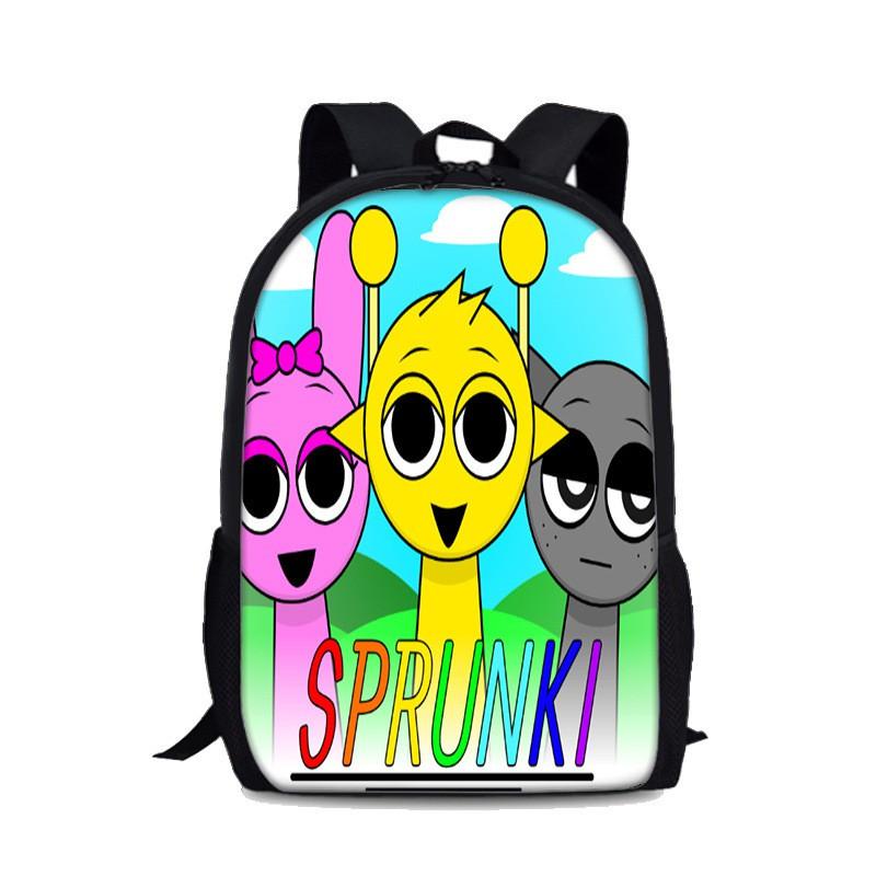 Kinder Rucksack mit Aufdruck für die Schule - Nylon Anti-Rutsch Umhängetasche mit lustigem Rhythmusbox Design Alter 8-10 Unisex