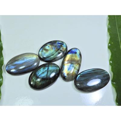 25X39-22X44MM Natural Multi Labradorite Oval Cabochon Loose Gemstone 5PcsLot LL-935