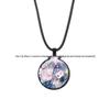 Alien Stage Anime Pendant Necklace with Time Gem on Black Rope Chain
