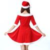 Become Christmas Costume Costume Fattened Flocking Christmas Girl Large Size CL Suit