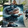 1pc Dandelion Printing Lightweight Flannel Blanket, Comfortable and Warm Blanket, for Camping Sofa Bed and Couch Office, In All Seasons