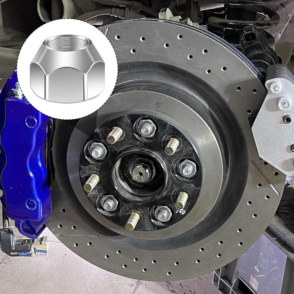 DEVCOVE 24 Pack 1/2-20" Trailer Lug Nuts, Boat Trailer Tires, RV Truck Tire Bolts, Golf Cart 1/2" Wheel Lug Studs