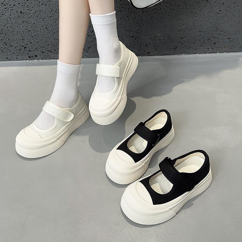 Mary Jane Shoes Women's Sandals Big Head Platform Canvas Shoes