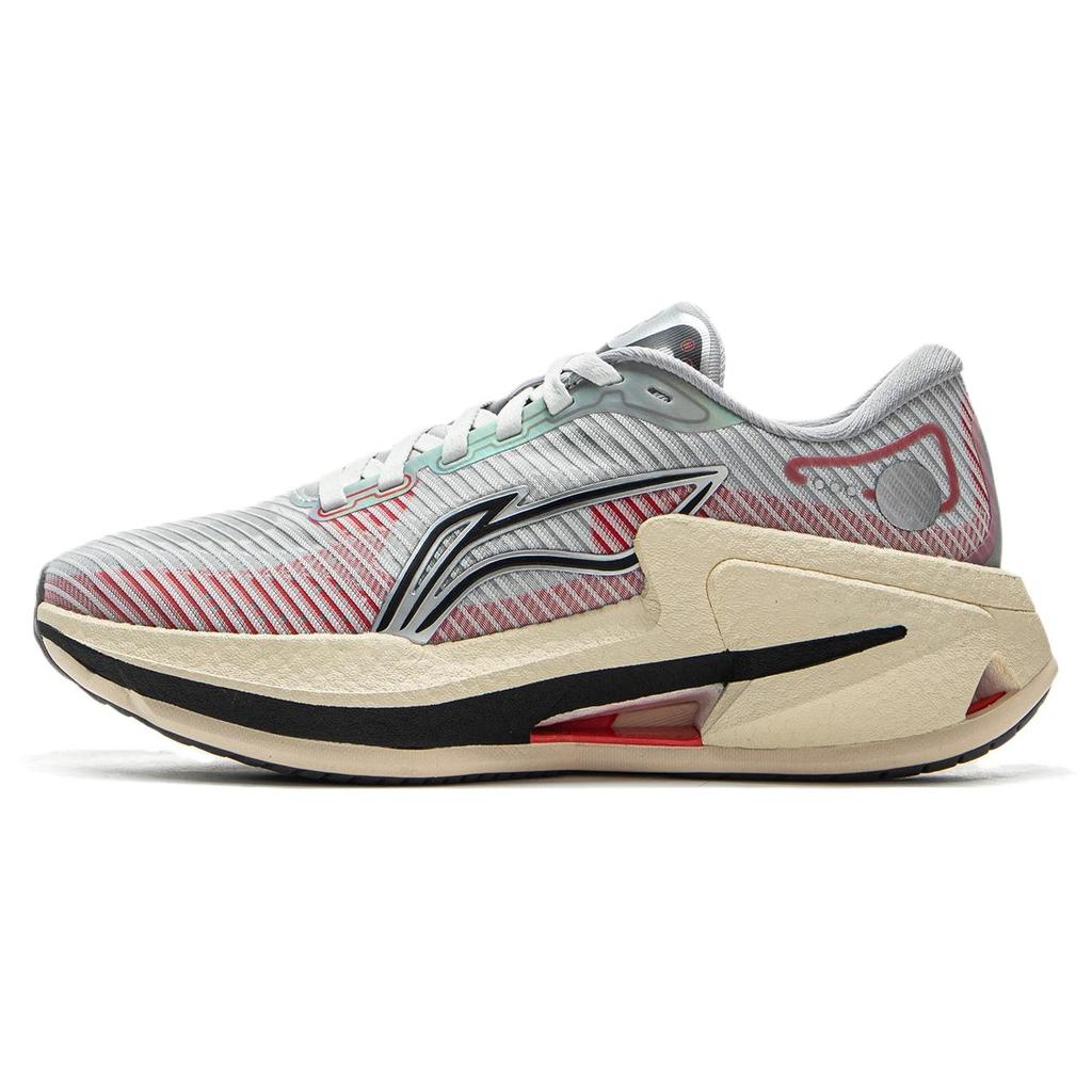 Li-Ning Lijun 8 Simple Comfortable Shock Absorbing Lightweight Rebound Low Top Casual Running Shoes Women sneaker Light-Gray Bright-Neon ARZV004-5