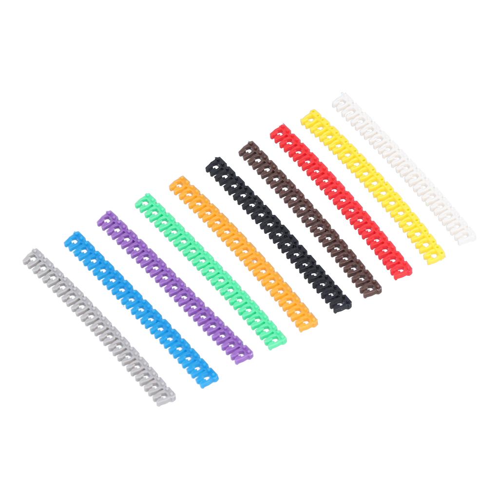 Clip On Cable Marker Waterproof Cable Identification Tube Colorful 0?9 Number Wire Label Tube Wire