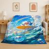Cartoon D-Doraemon Dream Anime Flannel Blanket Soft Warm Throw Blanket for Bedroom Living Room Bed Travel Camping Picnic Kid