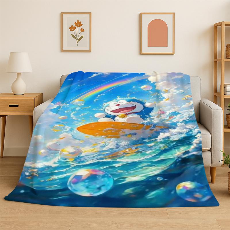 Cartoon D-Doraemon Dream Anime Flannel Blanket Soft Warm Throw Blanket for Bedroom Living Room Bed Travel Camping Picnic Kid