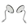 Universal Rear View Mirror 3.4in Wide Vision Handlebar Rear View Mirrors for Motorcycle Silver