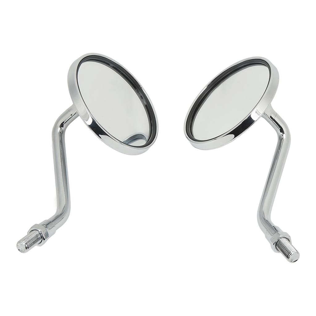 Universal Rear View Mirror 3.4in Wide Vision Handlebar Rear View Mirrors for Motorcycle Silver