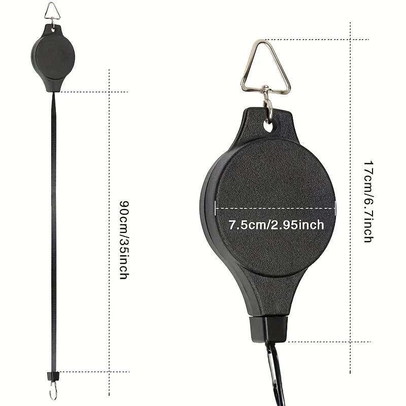 1Pc Plant Hook Pulley Retractable Plant Hanger Easy Reach Hanging Flower Basket For Garden Baskets Pots And Birds Feeder