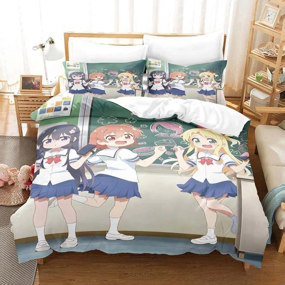 Andningsbart Mysigt Anime Wataten En Ängel Föll Ner Till Mig Storlek Säng Vuxen Barn Sovrum Set Enkel Tvilling Full Queen King Täcke
