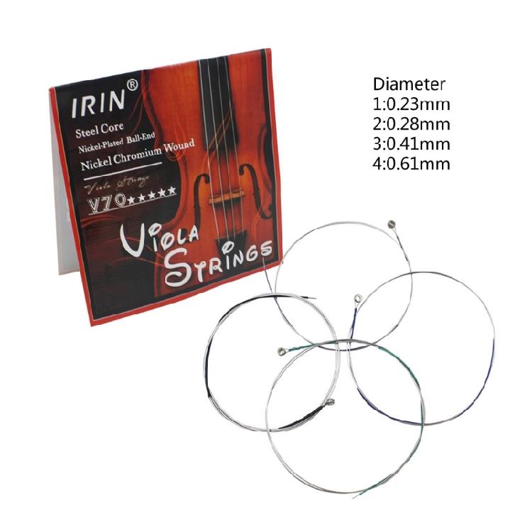 Viola Strings Replacement Full Set Stainless Steel Core Nickel Plated Ball End