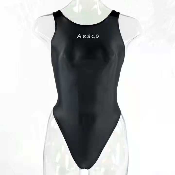 School Excellent Easy To Put On and Take Soft To the Cute and Super Sexy Shiny High Leg Competition Gymnastics Clothes [AESCO] Swimsuit, T-Bag,