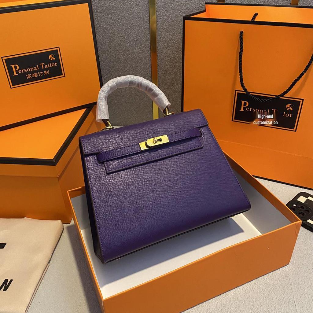 Bolso Kelly Color Caramelo: Bolso de Mano de Moda Europeo y Americano para Mujer, Bolso de Hombro Único o Cruzado de Gama Alta