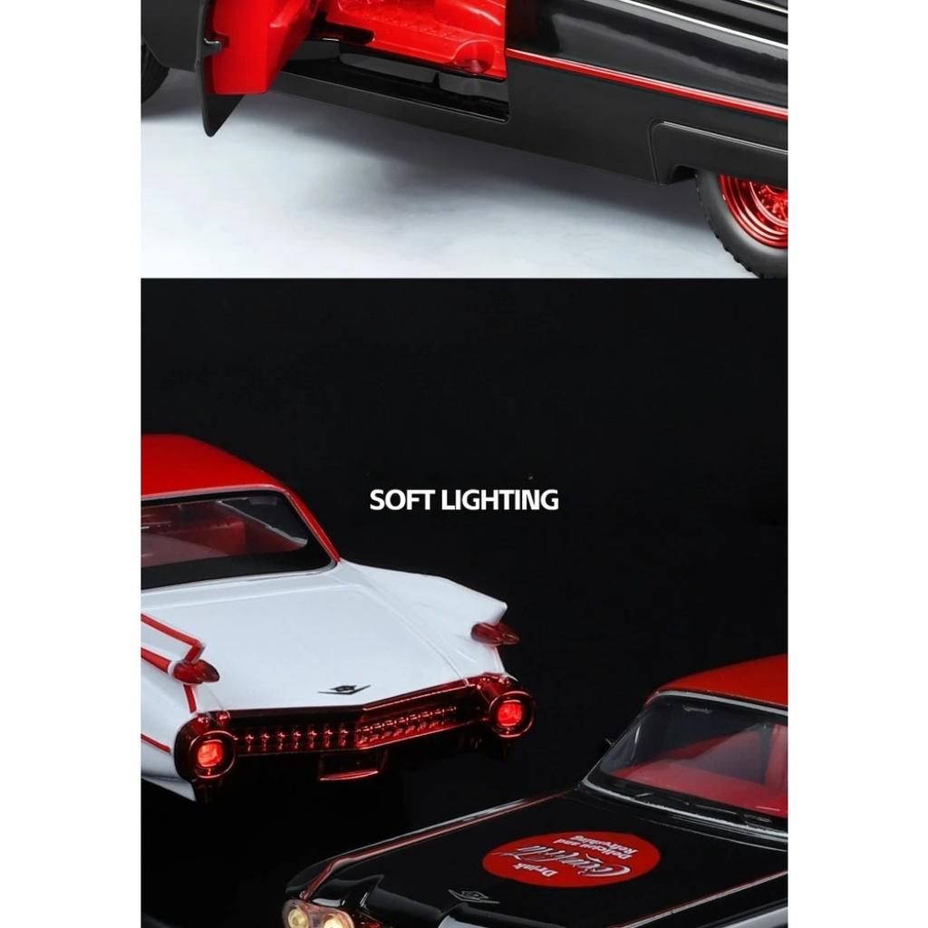Simulation 1/32 1961 Cadillacs Series 62 Convertible Alloy Car Model Sound Light Children Metal Toy Vehicle Miniature Voiture