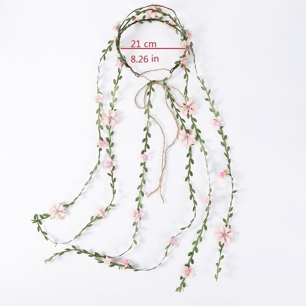 Simulation Flower Floral Garland White Bridal Crown Fairy Flower Headband Wedding Party