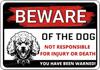 Mfoever Tin Sign Vintage Area  Warning Restricted Area Metal Tin Sign Retro No Trespassing Wall Art Decor for Man Cave Garage Bar Rustic Iron P