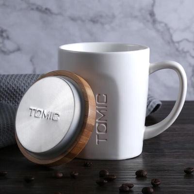 TOMIC Simple Ceramic Mug with Lid