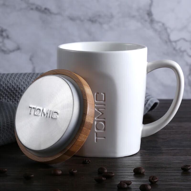 

TOMIC Simple Ceramic Mug with Lid
