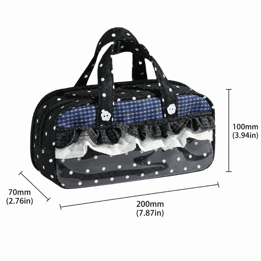 Multi-Layer Pencil Case Ruffle Lace Trim Pencil Pouch Large Capacity Stationery Organizer  Students