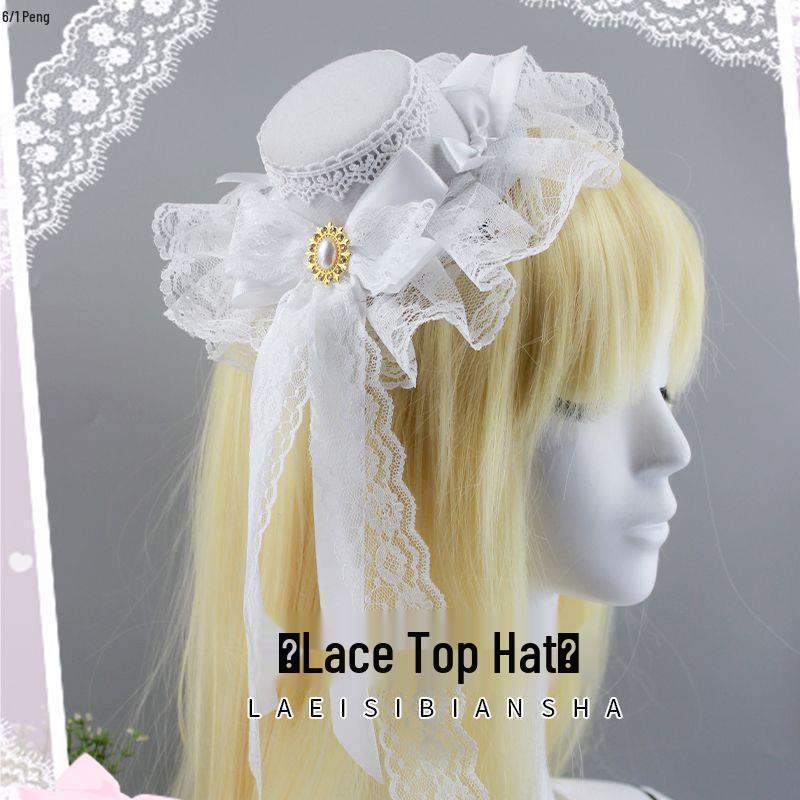 Lolita Bridal Veil with Gothic Headdress - Handmade Hair Accessories for Dark Lolita Girls
