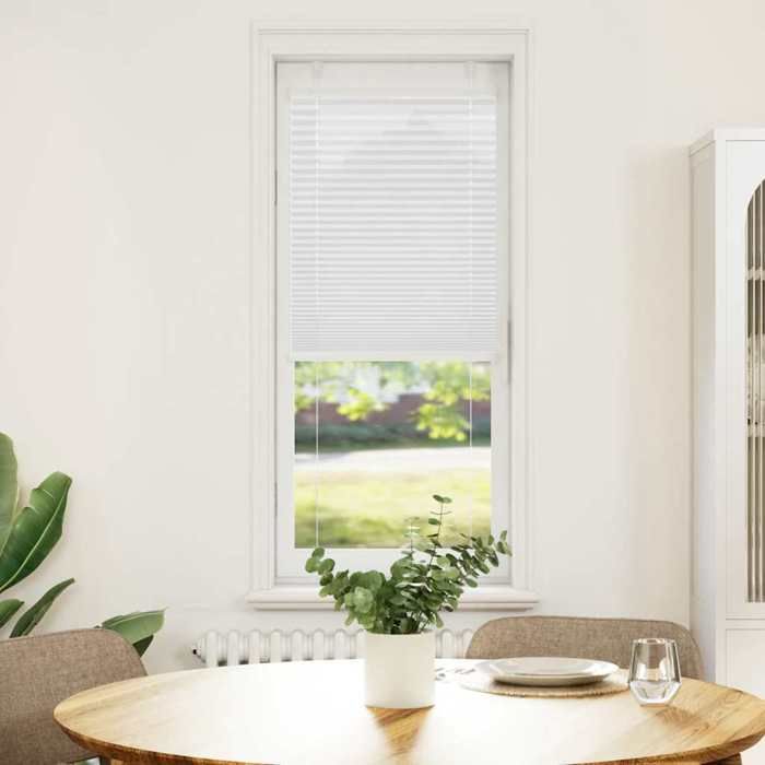 VidaXL Store Pleated White 45x100 Cm Fabric Width 44.4 Cm Polyester, Pleated Window Blind, Accordion Blind, Blind 4015472