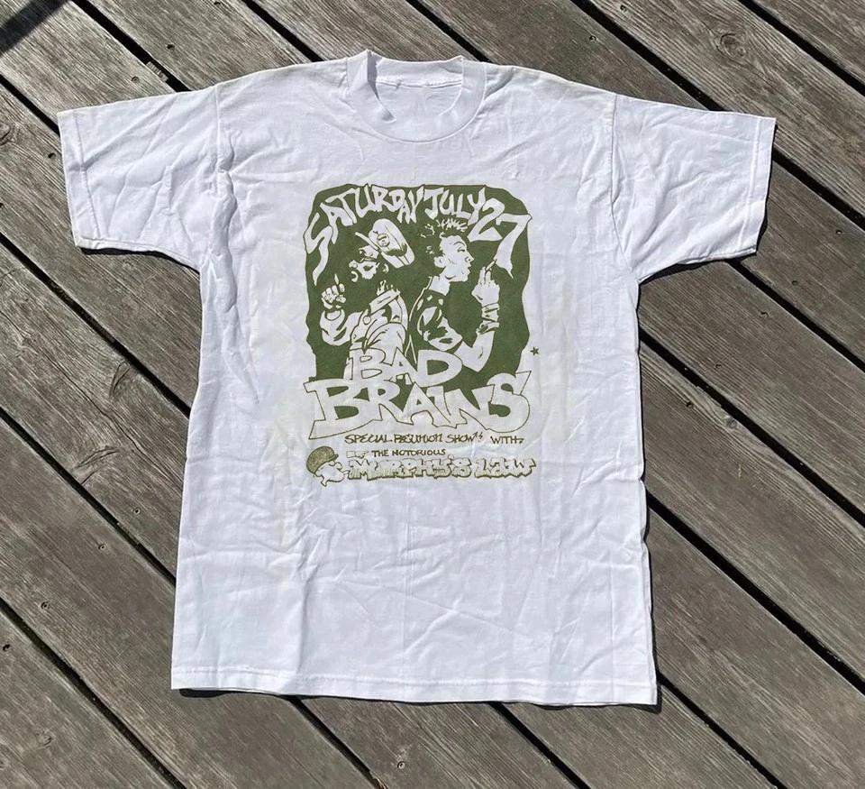 Bad Brains Band Tour Poster White Unisex Adult Cotton T-shirt PR853 2XL