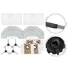 For Airzeen Q10 Pro Robot Vacuum Replacement Parts Bundle 2 Filters 4 Mop Cloths 4 Dust Bags and 4 Side Brushes