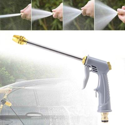 Bico de mangueira de água de alta pressão inoxidável, bico de spray longo, mangueira de jardim, lavagem de carro