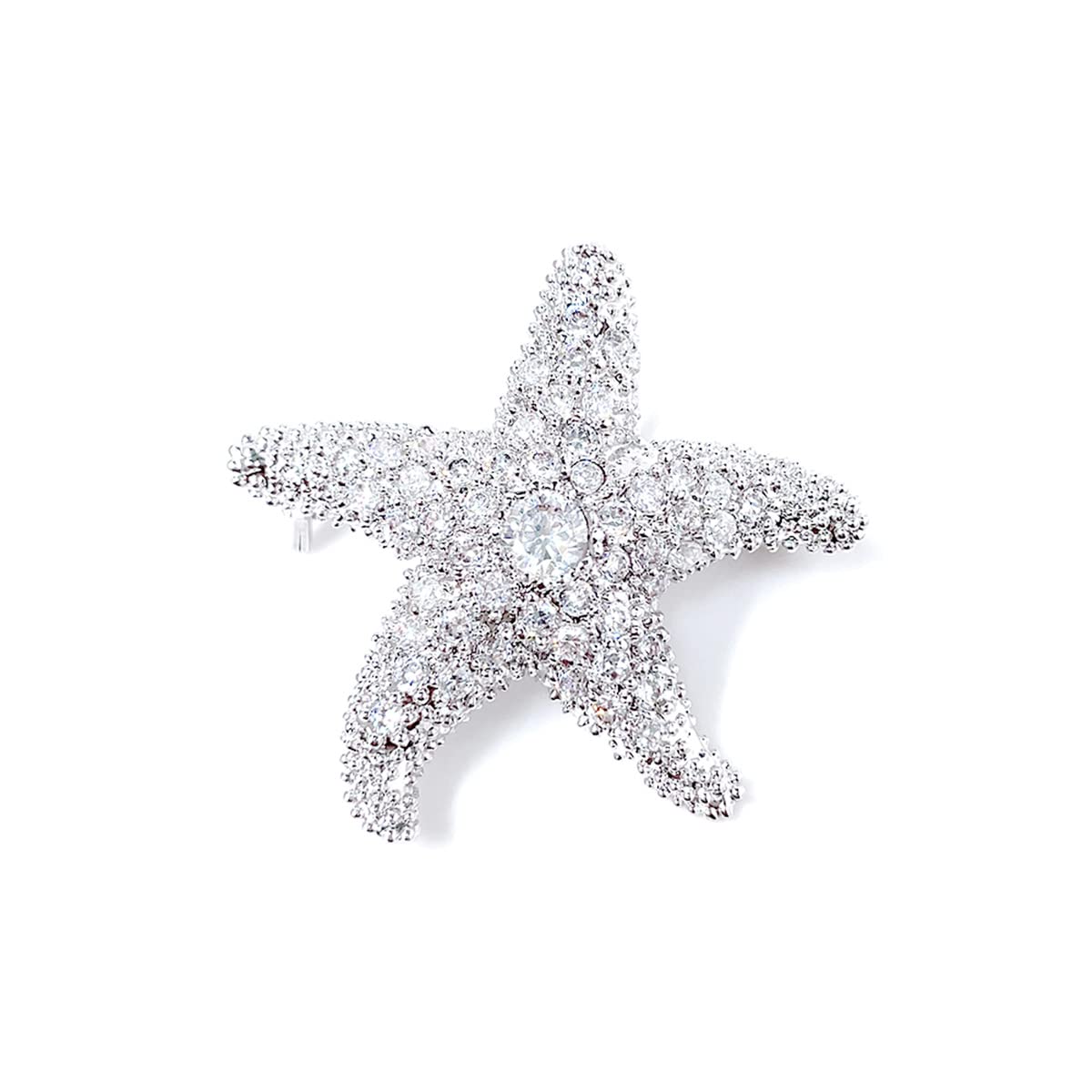 

Брошь LAVINA Silver Starfish CZ с родиевым покрытием