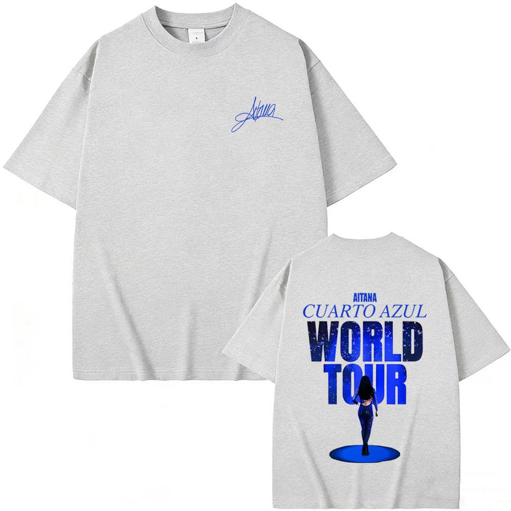 Singer Aitana Graphic T Shirt Fans Gift CUARTO AZUL World Tour 2026 Merch Tshirt Unisex Women Fashion Casual Oversized Tshirts