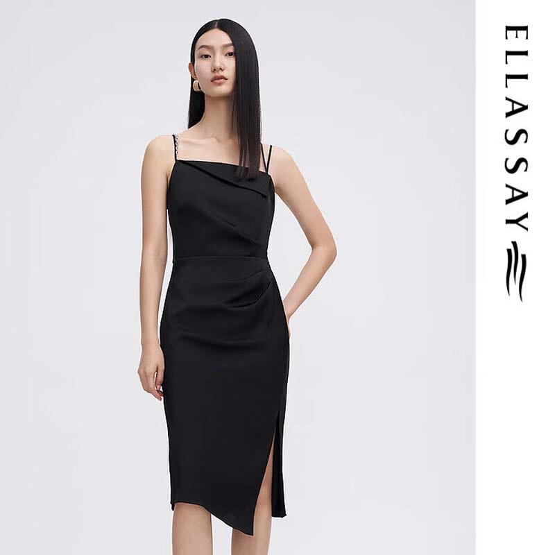 

ELLASSAY Women s Pleated Split Hem Dress XS