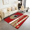 Erose Braut Fußball Stadt Bereichsteppich 4'11" x 3'3" Fußballteppich für Jungen Mädchen Braun Rot Rugby Spiel Teppich Fußballfans Schlafzimmer Dekor Sport B