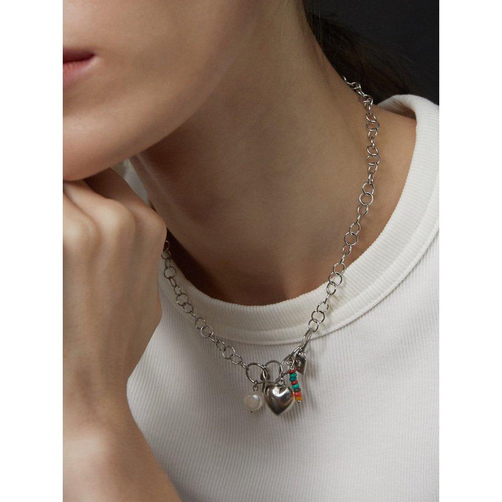 [Surgical] Sweet Heart Pearl Necklace (2Colors) An322009