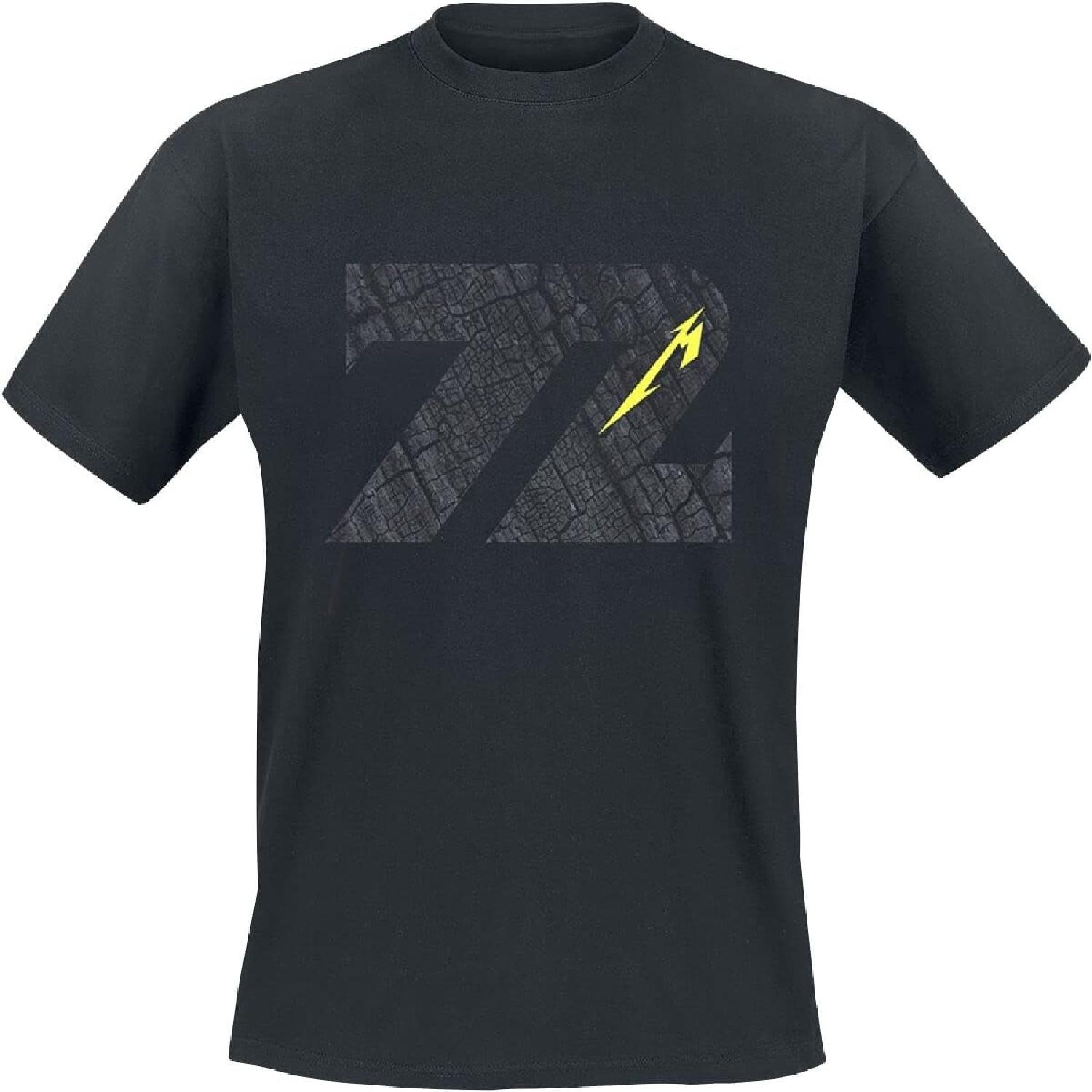 Metallica T Shirt M72 Seasons Charred Band Logo Official Unisex Black S чёрный