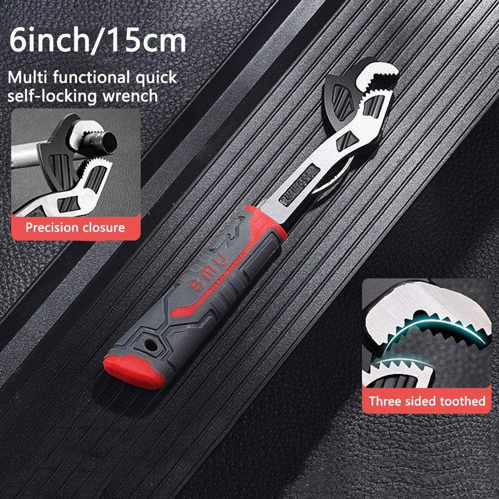 Rollgabelschlüssel, 6”/8”/10”/12” Rohrzange, Maulöffnung 9/32 bis 1-11/16 Zoll, für Auto, Fahrrad, Sanitärreparaturen