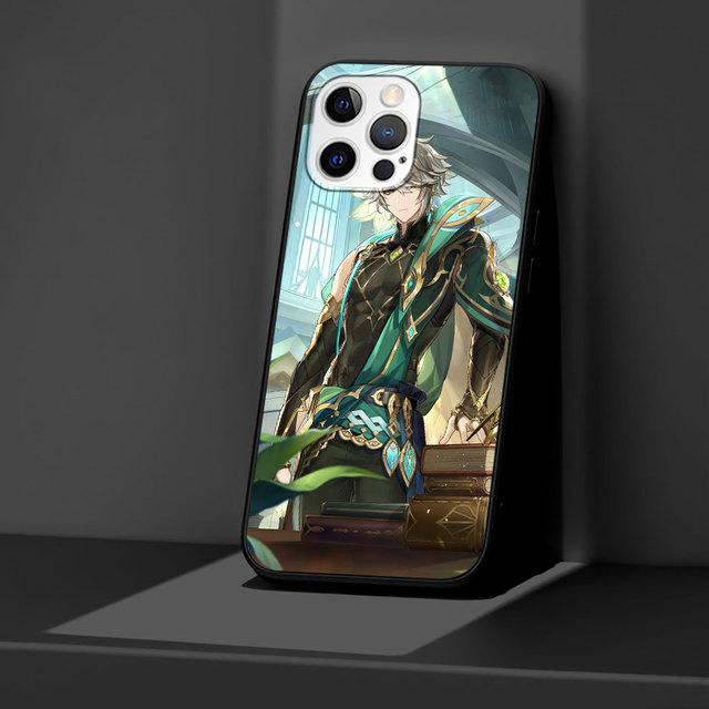Puzdro pre Apple Iphone 11 13 12 Mini 14 Pro Max Xr 7 8 +Se 2020 Xs 6 6s Plus 5 5s Čierny silikónový kryt na telefón Genshin Impact