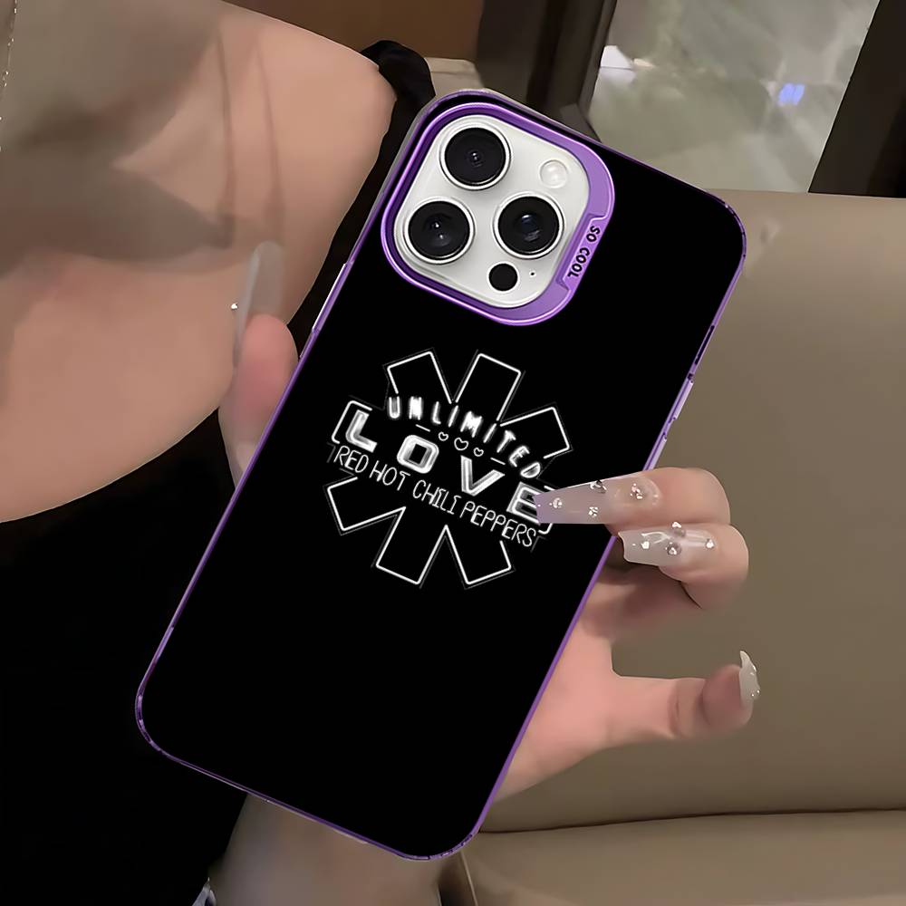 Red Hot Chili P-Peppers Band Phone Case Color Silver Shell For IPhone 17 16 15 14 13 12 11 Pro Max Plus