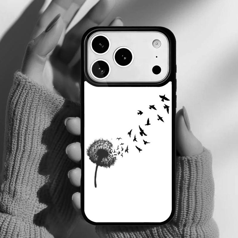 Dandelion Flower Flying Phone Case for iPhone 17 16 15 14 13 Pro Max Back Cover for 12 11 Pro Coque