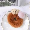 Girls Lovely Elastic Scrunchie Plush Bear Rubber Bands Hair Rope Hair Accessories Ponytail Holder
