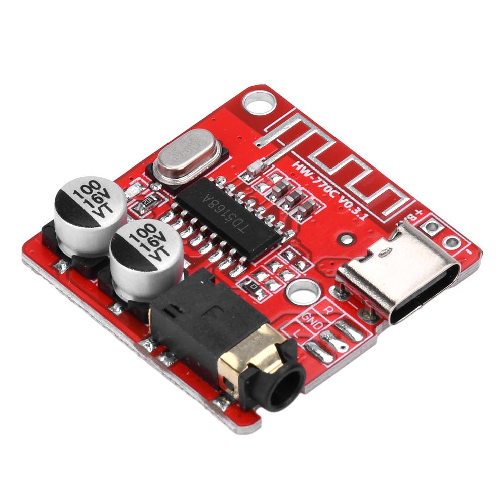 Mini Bluetooth 5.1 Audio Decoding Module MP3 Audio Decoding Type-C 3W 3.5mm Interface Decoding Board for Home/Car Audio DIY
