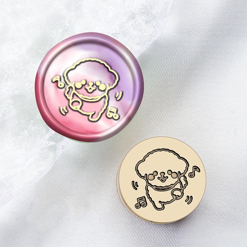 Новые поступления! 1 шт. Супер милый штамп для восковой печати с животными 1,5 см Мини лазерная гравировка Латунная головка Красиво изготовленный восковой штамп Подходит