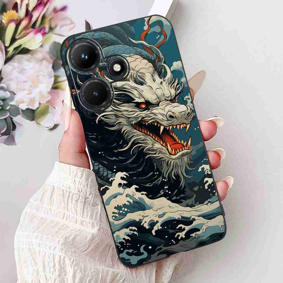 For Infinix Hot 30i 6.56" Case Tiger Luxury Flower Butterfly Silicone Soft Black Cover For Infinix Hot30i 30I X669C Phone Cases