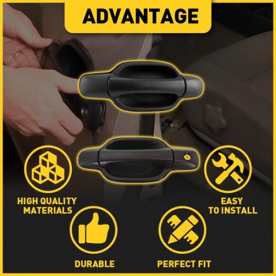 2x Front Outer Outside Exterior Door Handles Left & Right for 04-12 Colorado