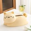 Cute Cat Tissue Box Ceramic Desktop Decor Home Storage Supplies Paper Storage Holder  Coffee Shop