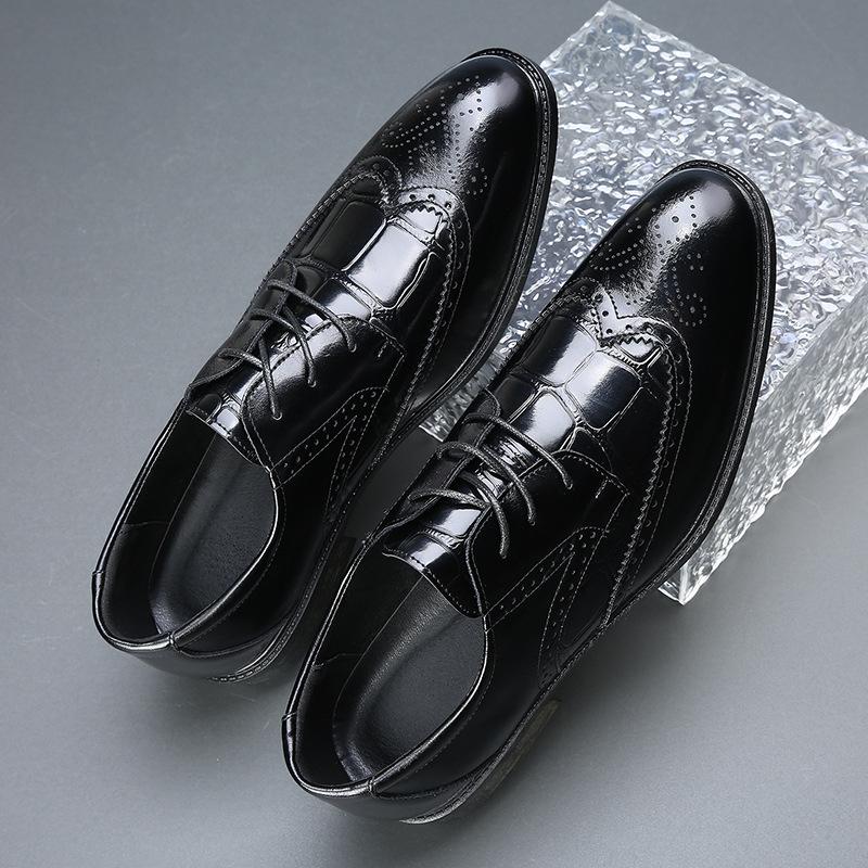 Exported plus-size Brock custom leather shoes for men, spring/autumn casual British and European American formal men's shoes