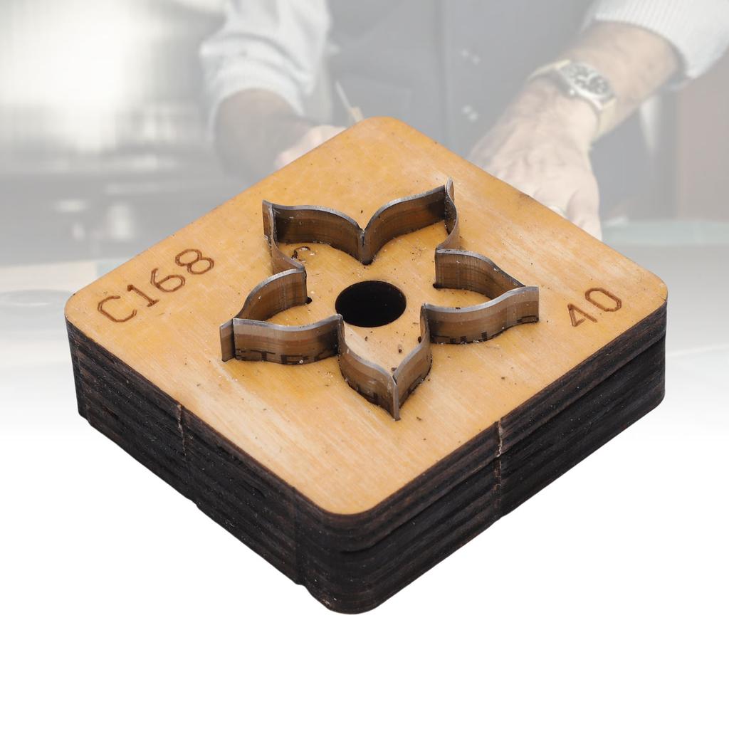Flower Leather Cutting Die Wooden Base Steel Blade Multifunctional Leather Die Cutter for Crafts Decors